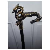 Gold Black Luxury Dragon Walking Cane Fashion Decorative Walking Stick Gentleman Elegant Cosplay Can