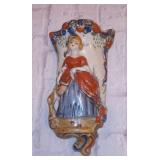 Vintage Ceramic Wall Pocket -Colorful, Made in Japan