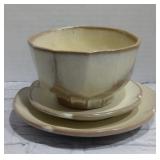 Frankoma Pottery #177, #5G & #5E Bowl & Plates
