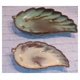 Frankoma Pottery Leaf Dishes-Numbered 225 & 226