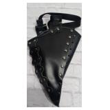 Black Leather Side Bag- Holster -Excellent Condition