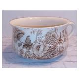 Antique Charlotte Ironstone Royal Crownford Ironstone Brown Chamber Pot Bucket