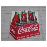 Vintage Coca Cola 6 Pack Bottles Signage