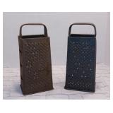 Lot of two 10" Metal Cheese Graters