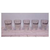 Set of 5(FIVE) Windsor Canadian Whiskey 3" Heavy Shot Glasses - Classic, Collectibles