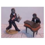 Lot of TWO 6" Jazz Musician Figurines