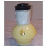 Vintage McKee Glass Bake Bottle Carafe hot beverage server with wheat design MCM