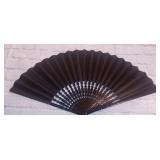 Vintage Black Ladies Folding Fan