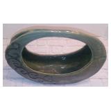 Handmade Basket Pottery Planter- SIGNED Christina C Clark 2016