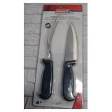 COLEMAN Stainless Steel Carving Fork & Chef Knife Set Camping Hunting BBQ New