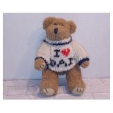 Vintage 1996 Berkeley Designs Bear 8 “Jointed Plush Wearing I-Love Dad Sweater