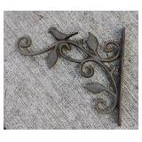 Vintage Bird Perched Plant Hanger Holder Wall Bracket Antique Bronze Green Gold 8.5"