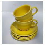 Lot of 6(SIX) Fiesta-ware Cups & Saucers