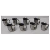 Vintage Wilton Rwp Armetale Plough Tavern French Horn Mug Tankard Usa- Set of 8