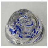 Vintage Art Glass Swirl Vase-unmarked