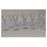 Set 0f 10 (TEN) Vintage Dainty Cordial Stem Glasses