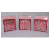 Lot of 3(THREE) NEW Towle Living Antigua STAINLESS STEEL Cocktail Forks, Set Of 4