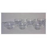LOT of 6 Vintage Clear Cups