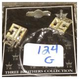 New/Old Stock Embellished Post Earrings- 50CENT
