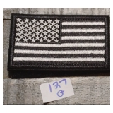Black & White American Flag Sew on Velcro Patch