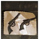 Vintage Handgun Pistol Post Earrings