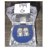 New/Old Stock Embellished Post Earrings-