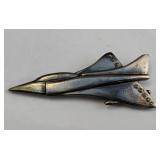 Vintage Metal Jet Airplane Belt Buckle