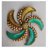 Vintage Enamel Brooch