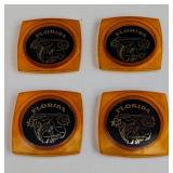 1970’s Plastic Florida Souvenir Coaster Set