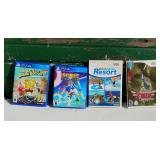 Lot of 4 Video Games, Wii & PS4
