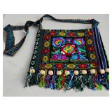 Vintage Ethnic Tribal Embroidered Tassel Sling Crossbody Boho Hippie Shoulder Bag