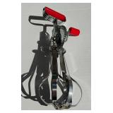 Rare Vintage Red ECKO Manual Bakelite Hand Turn Crank Egg Beater Mixer Stainless