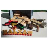 Lot of Vintage Wooden/Plastic Train Set Pieces