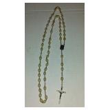 Vintage Beaded Rosary Italy Beads Religious Christianity Catholic Glow in Dark