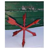 Rustic Cast Iron Red Arrow Table or Shelf Decor.