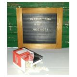 Vintage Letterboard w/Box of Numbers & Letters
