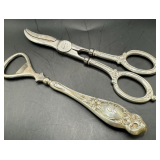 Antique Webster Sterling Grape Shears 