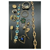 672 - 12pc Lot of Vintage Costume Jewelry Gold Filled?