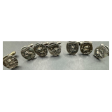 766 - Vintage 7 Deadly Sins Cufflinks Set UNIQUE