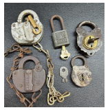 815 - Lot of Antique Railroad and Smokehouse Locks