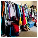 Room full of vintage cloths