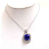 14kyg Tanzanite & Daimond Necklace 42ct