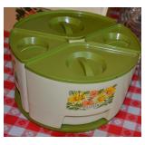 Vintage Canister Set on Lazy Susan