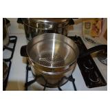 3 qt with dbl boiler & steamer inserts