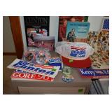 Old political campaign paraphernalia
