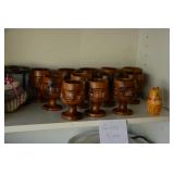Wooden Carved Goblets