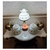 Lamp, Sconce Set 1970s Abigail Adams by Quoizel