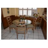 Glass-top Table & 5 Chairs