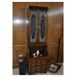 Secretary w/ Etched Glass