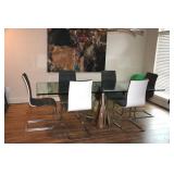 Glass-Top Table w/ Chrome/Steel Base